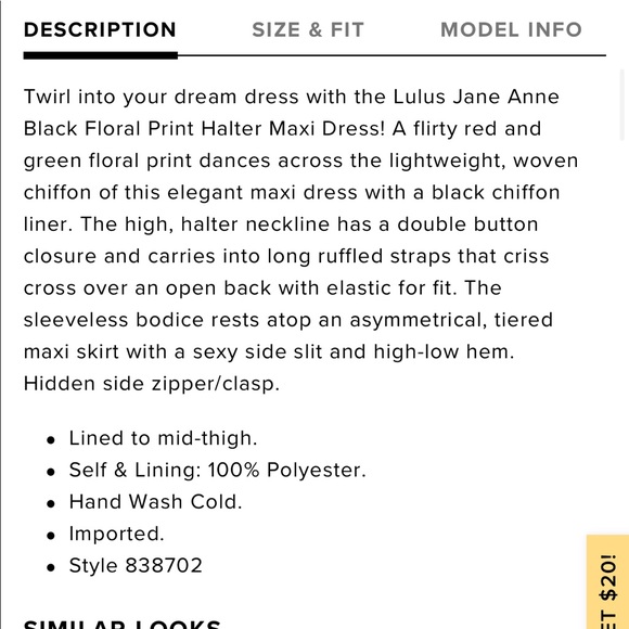 Lulu’s Jane Anne Black Floral Halter Maxi Dress - Picture 4 of 6